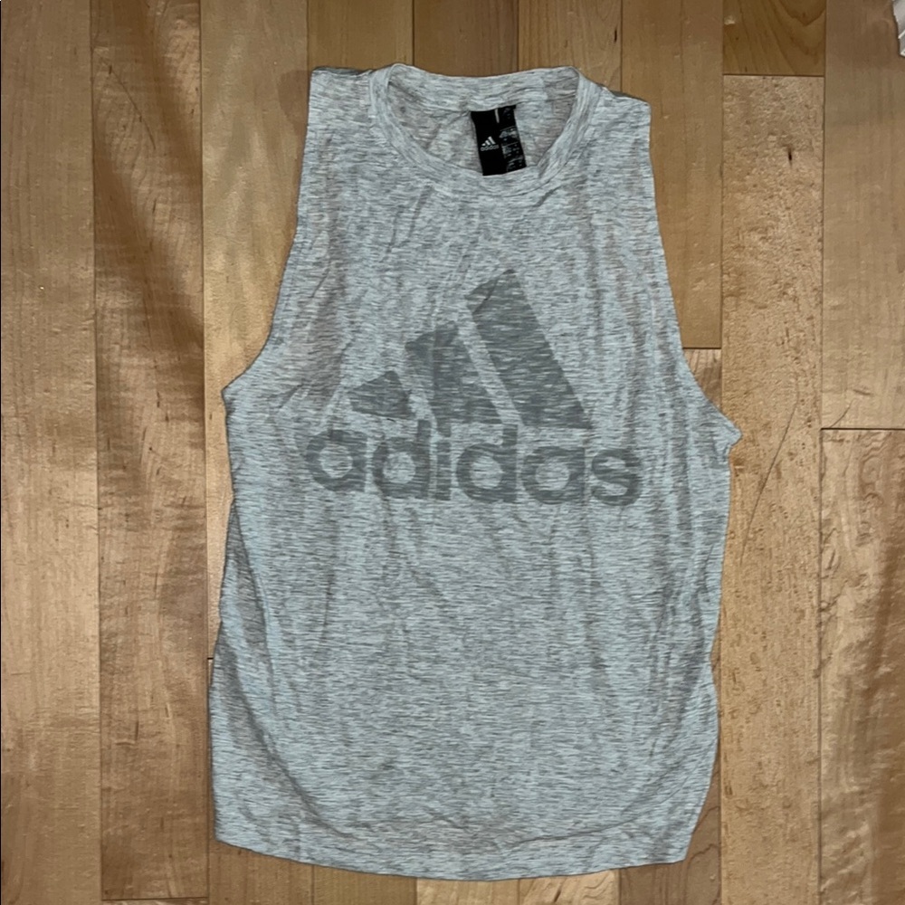 Adidas Heather Gray Muscle Tank